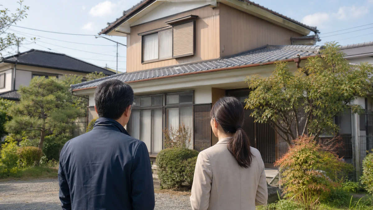 古河市の相続空き家を解体せず現地査定するイメージ