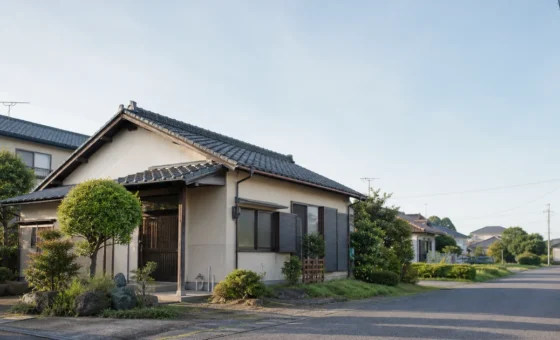 古河市の住宅街にある相続した空き家のイメージ