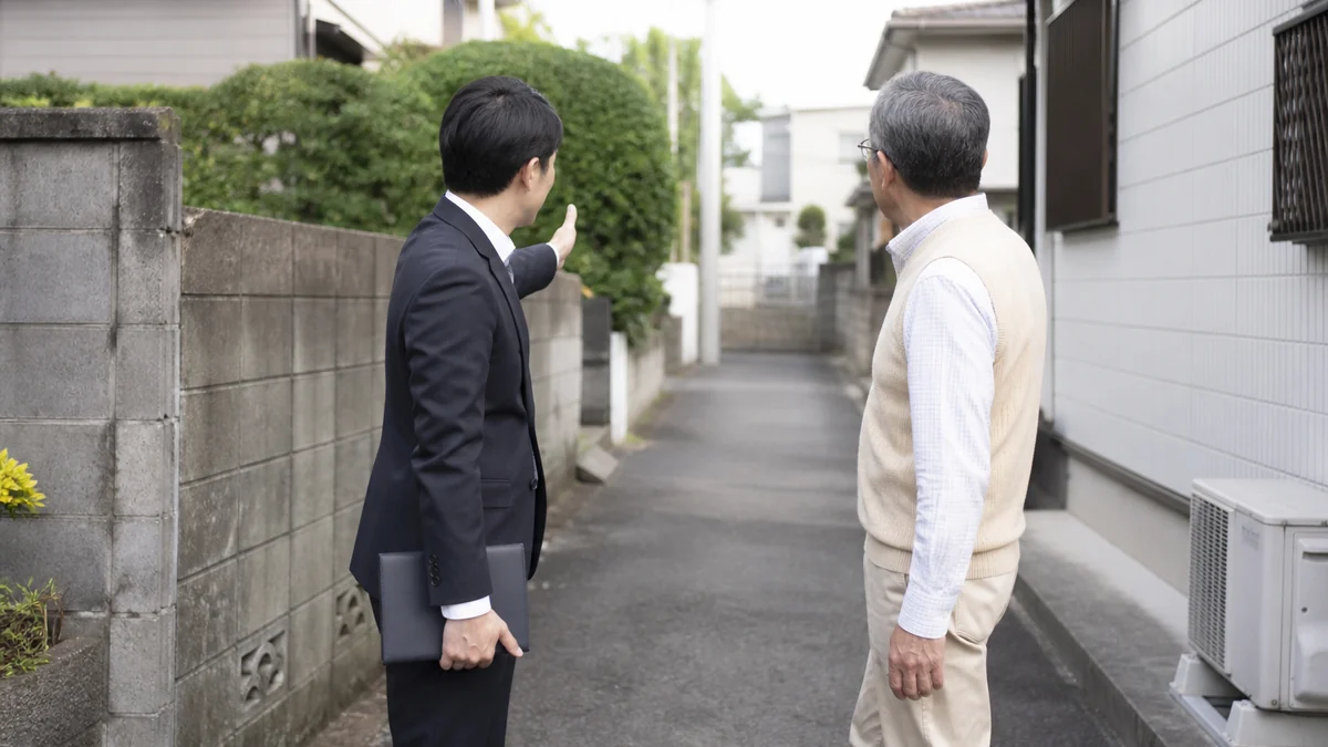 私道|野木町で相続不動産の道路条件を確認するイメージ