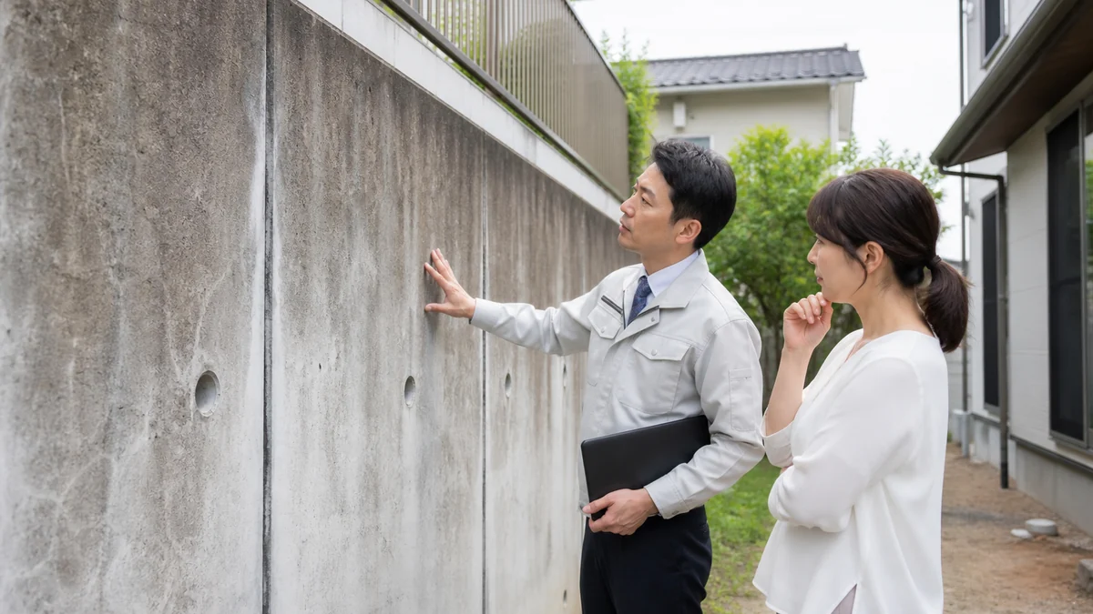 擁壁のある土地|佐野市で相続した土地の擁壁と売却条件を確認するイメージ