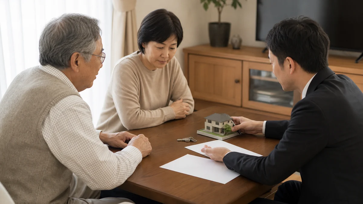 認知症の相続人がいる不動産の査定と売却条件を比較するイメージ