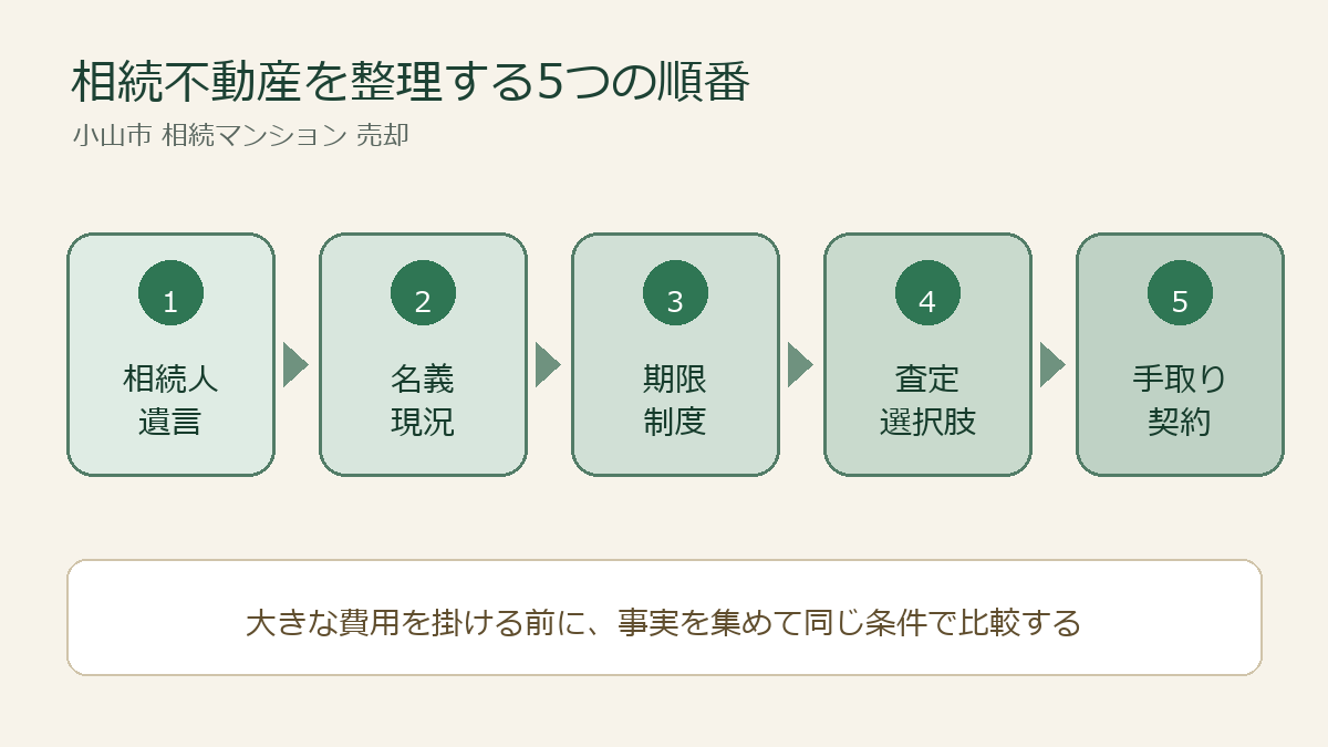 小山市 相続マンション 売却で確認する相続登記と管理資料