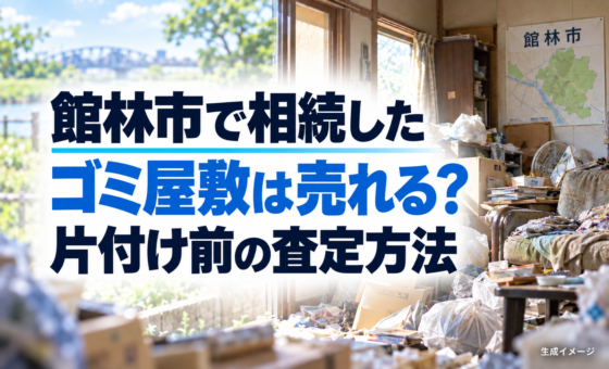 館林市で相続したゴミ屋敷は売れる？片付け前の査定方法。説明用の生成イメージで、実在の物件や相談事例を示すものではありません。